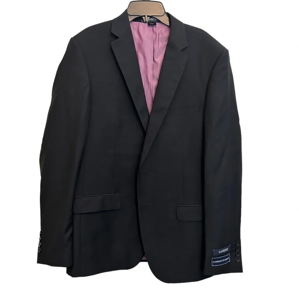 𝅺zanetti Porto suit wool blazer in black